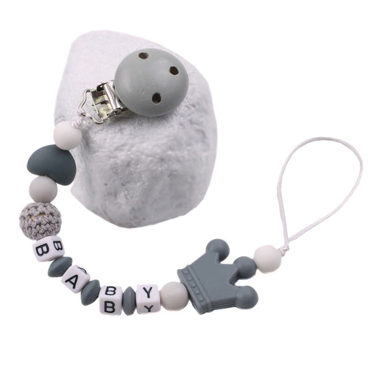 Baby Pacifier Chain Grey