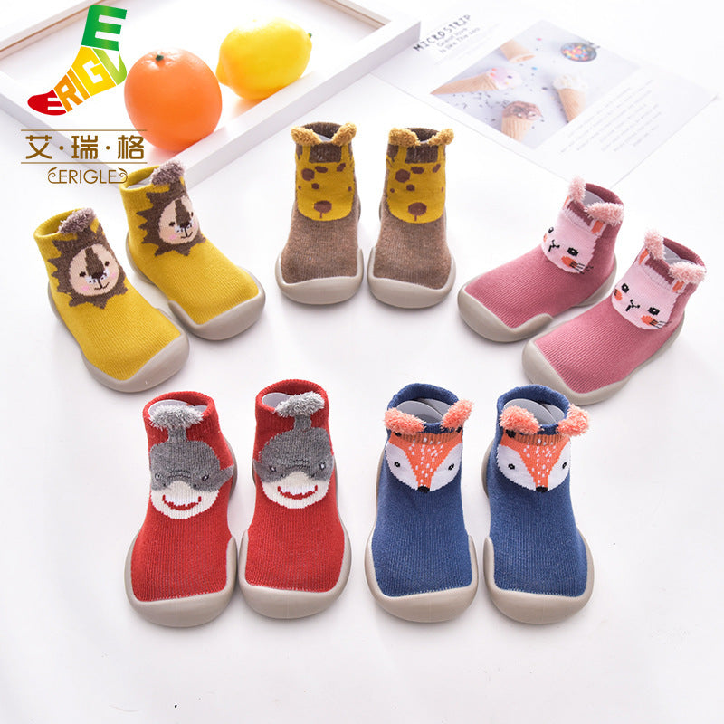 Animal non-slip anti-collision toe toe toddler shoes soft soled socks shoes