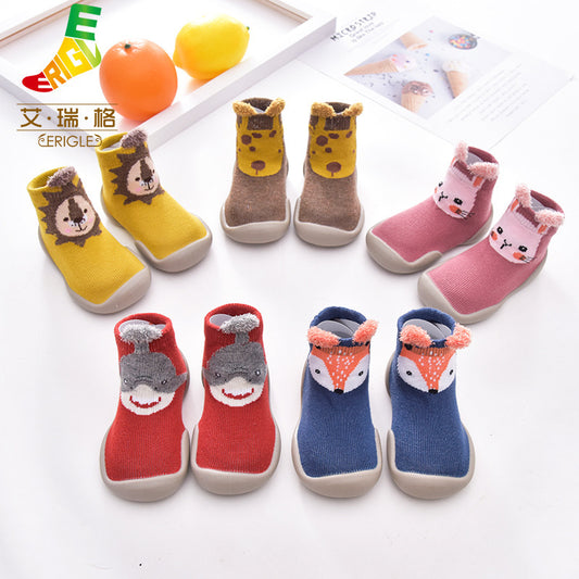 Animal non-slip anti-collision toe toe toddler shoes soft soled socks shoes