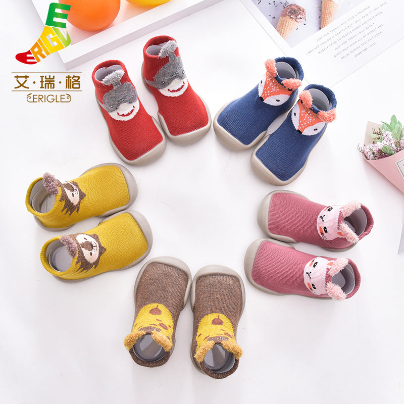 Animal non-slip anti-collision toe toe toddler shoes soft soled socks shoes