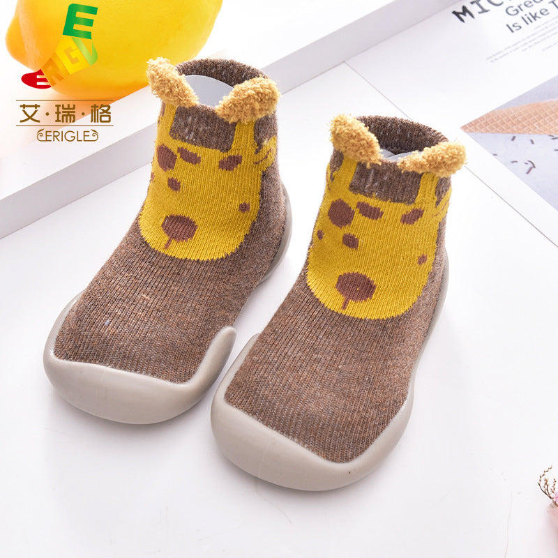 Animal non-slip anti-collision toe toe toddler shoes soft soled socks shoes