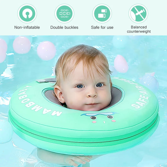 Mambobaby Non-Inflatable Baby Float Neck Ring Head Float Swimming Ring