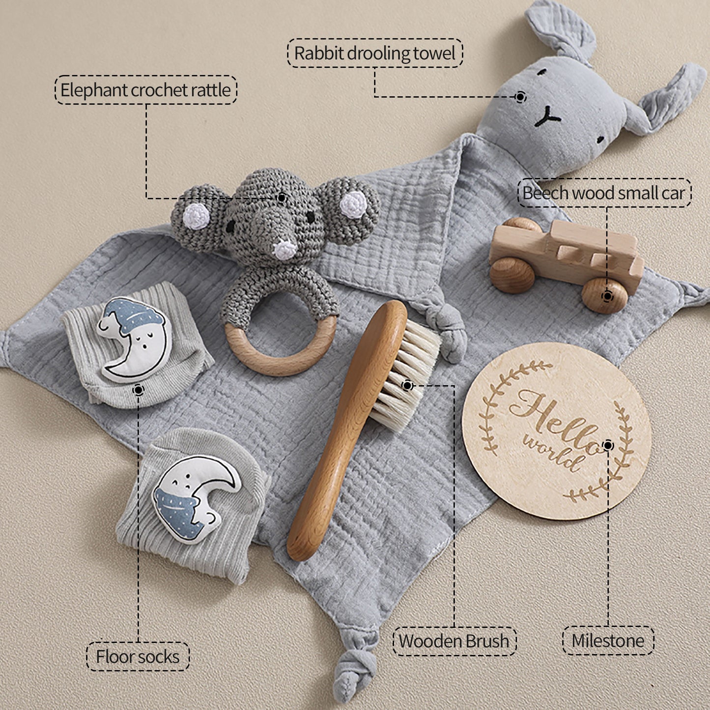 Newborn Bath Towel Gift Set