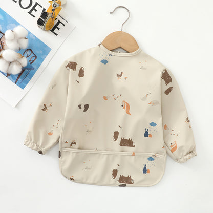 Children's waterproof anti-dirty baby eating bib